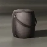 Pouf Jellybean Saddle, Chocolate Cashmere 1