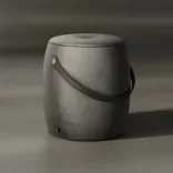 Pouf Jellybean Saddle, MISTY GREY