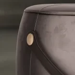 Pouf Jellybean Saddle, Chocolate Cashmere 2