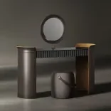 Pouf Jellybean Saddle, Chocolate Cashmere 3