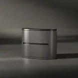 Bedside table Drum (700), Grey Amber 1