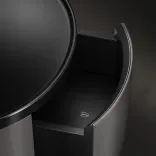 Bedside table Drum (500), Grey Amber 2