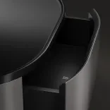 Bedside table Drum (700), Grey Amber 2