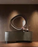 Premium sideboard and mirror made of Italian materials